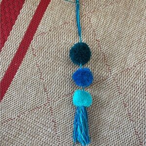 Nena and Co Blue and Teal Pom Pom Tassel